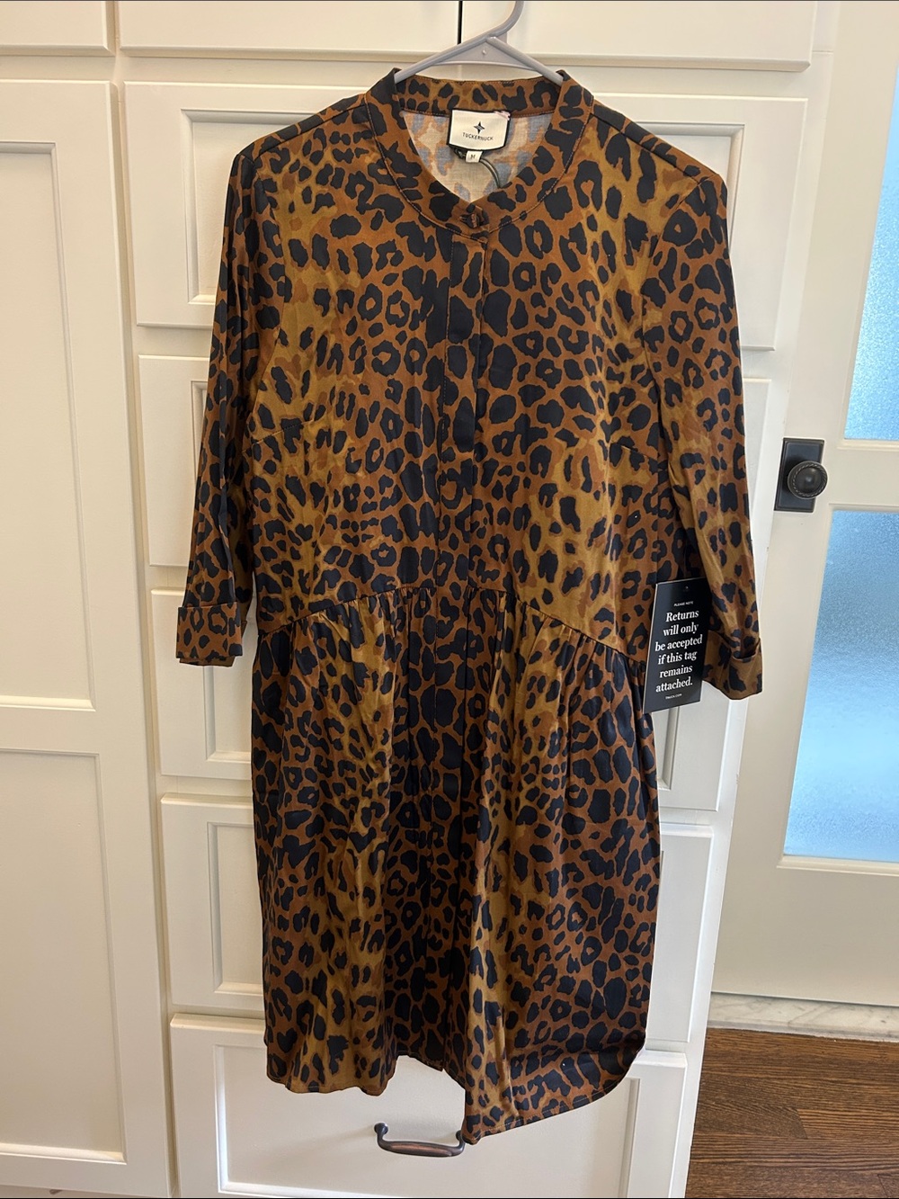 Tuckernuck Leopard Print Drop-Waist Dress in Brown
